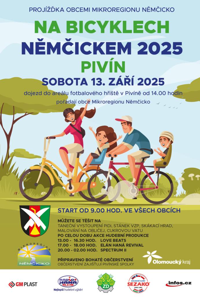 na bicyklech Němčickem